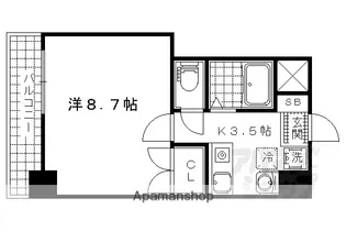 ミラージュ大津京【606号室】の間取り