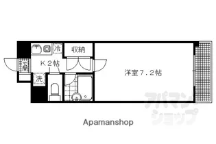 CQレジデンス京都東山三条【502号室】の間取り