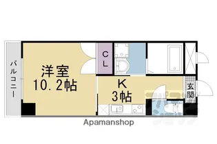 エリーフラッツ京町【805号室】の間取り