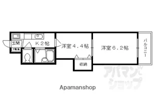 アビタ御所南【207号室】の間取り