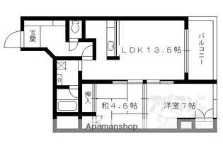 ラフィーネ御池【1103号室】の間取り
