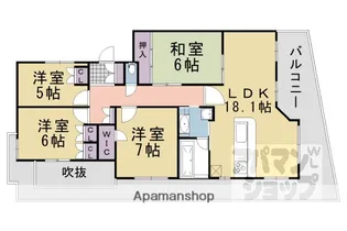 グランクール河原町二条【212号室】の間取り