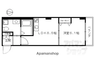 プリモフィオーレ室町【401号室】の間取り