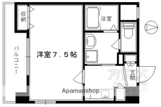プレサンス京都三条大橋雅殿【506号室】の間取り