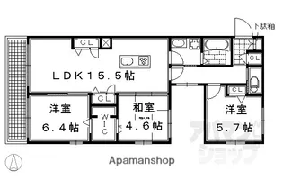 セレーナ室町【202号室】の間取り