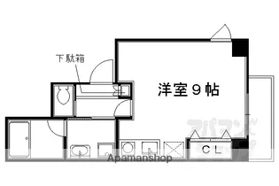 祇園宮川町グランレブリー【203号室】の間取り