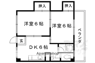 エクセル伏見【203号室】の間取り