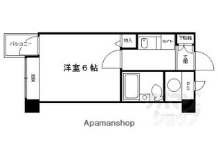 DETOMー1四条大宮【312号室】の間取り