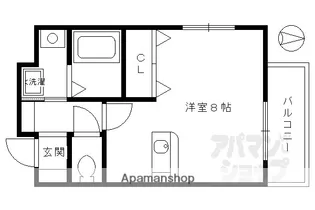 グランドパレス祇園古門前【503号室】の間取り