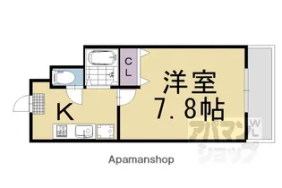 ハピネス神宮道【201号室】の間取り