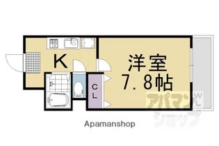 ハピネス神宮道【206号室】の間取り