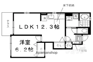 マサール哲学の道【104号室】の間取り