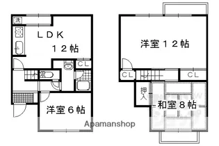 ハイツエンペラー下鴨泉の森【113号室】の間取り