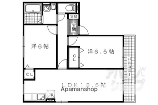 ルミエール琵琶【2階】の間取り