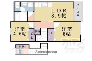 セントレア小野A【202号室】の間取り
