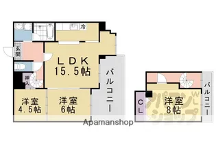 ステージハウス万石【7階】の間取り