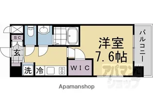 アスヴェル京都壬生EASTWEST【E210号室】の間取り
