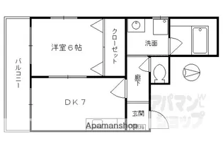 庵 ふたば【401号室】の間取り