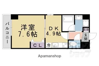 GREENWICH HOUSE【6階】の間取り