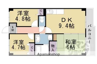 サントナーレ勧学【403号室】の間取り