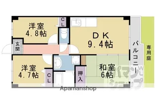 サントナーレ勧学【103号室】の間取り
