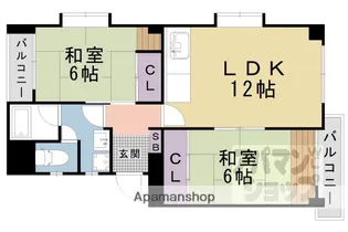 サンシャイン石山【305号室】の間取り