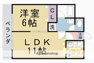 1LDKの間取り画像