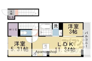 LE CHERIEN【208号室】の間取り