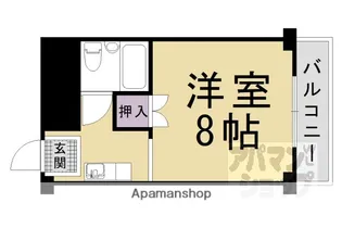 プリース山科I番館【205号室】の間取り