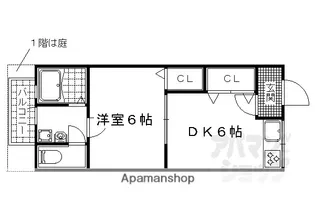 サンローラン久我の杜【202号室】の間取り