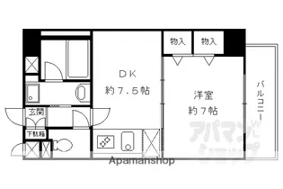 ライオンズマンション四条西洞院【601号室】の間取り