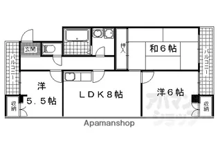 ガーデンスクエア瀬田【502号室】の間取り