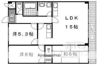 ガーデンスクエア瀬田【304号室】の間取り