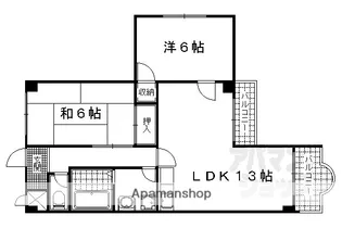 ガーデンスクエア瀬田【206号室】の間取り