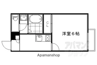 レオパレス西ノ京吽【202号室】の間取り