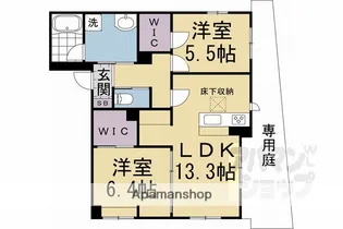 シャーメゾン聖【102号室】の間取り