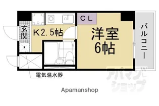 エンゼルプラザ瀬田【202号室】の間取り