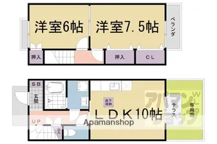 滋賀県大津市大萱2丁目【タウンハウス】の間取り