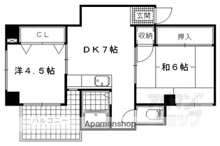レークハイツ瀬田【307号室】の間取り