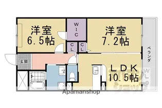 アフィニティ北大路【207号室】の間取り