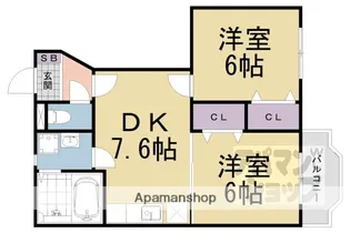 瀬田北1番館【105号室】の間取り