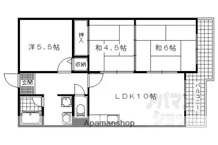 パールハイツ打出浜【802号室】の間取り