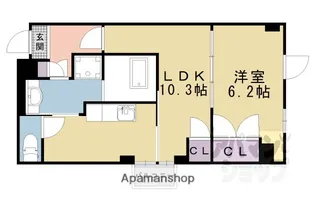 森の雫【602号室】の間取り