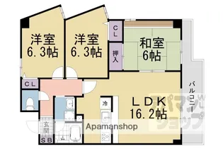 忠兵衛ビル晴嵐【5階】の間取り