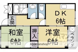 安井マンション A棟【A202号室】の間取り