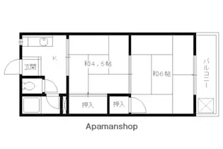ハイツ桃山【2階】の間取り