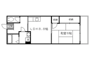 レジデンス菱屋【302号室】の間取り