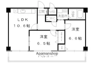 ヴェルドミール【306号室】の間取り