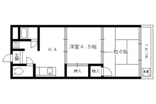 武村ハイツ【3階】の間取り