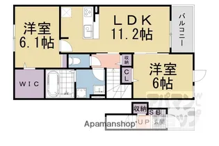 ミ・リブロ堅田【2階】の間取り